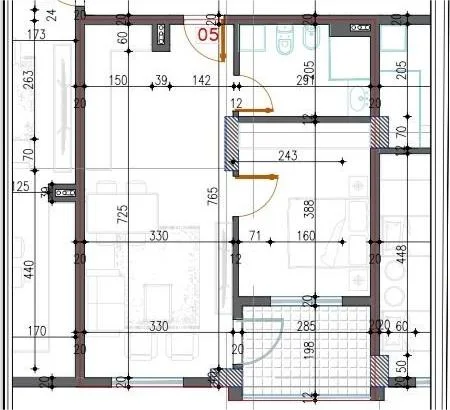 Tirane, shitet apartament 1+1+Ballkon Kati 5, 63 m² 59.000 € (Shkolla Lidhja e Prizerenit)