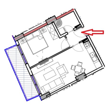 Tirane, shitet apartament 1+1+BLK Kati 8, 62 m² 870 Euro/m2 (Rana e Hedhur)