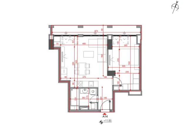 Tirane, shitet apartament 1+1 Kati 3, 74 m² 103.000 Euro (Rruga Riza Cerova)