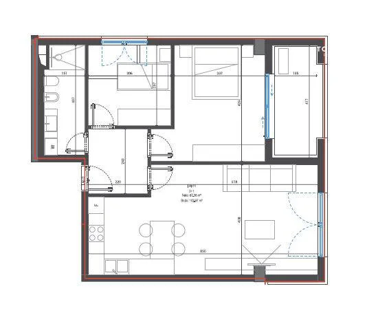 Dhermi - Palase, shitet apartament 2+1 Kati 1, 103 m² 288.320 € (Dhermi) TT 987