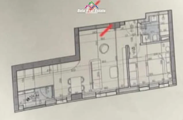 Tirane, shes apartament 1+1+Ballkon Kati 7, 66 m² 102.300 € (astir)