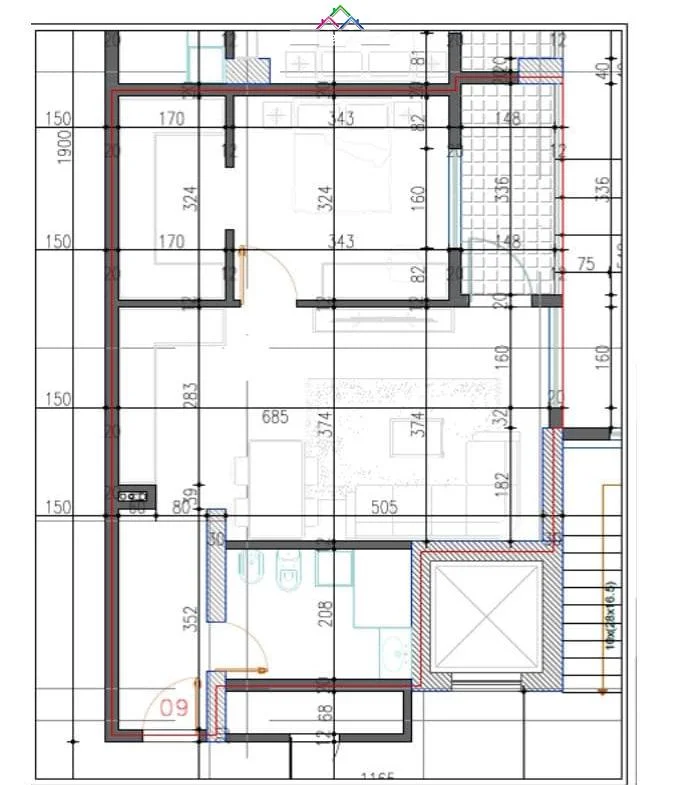 Tirane, shes apartament 1+1+Ballkon Kati 0, 74 m² 75.000 € (paskuqan)
