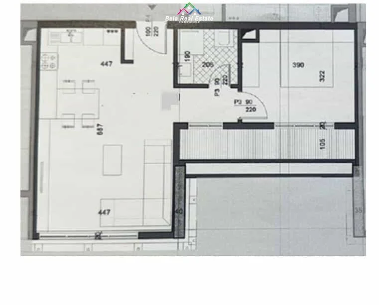 Tirane, shes apartament 1+1+Ballkon Kati 5, 85 m² 214.000 € (muhamed gjollesha)