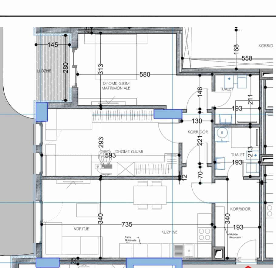 Tirane, shes apartament 2+1 Kati 1, 106 m² 117.000 € (Paskuqan)