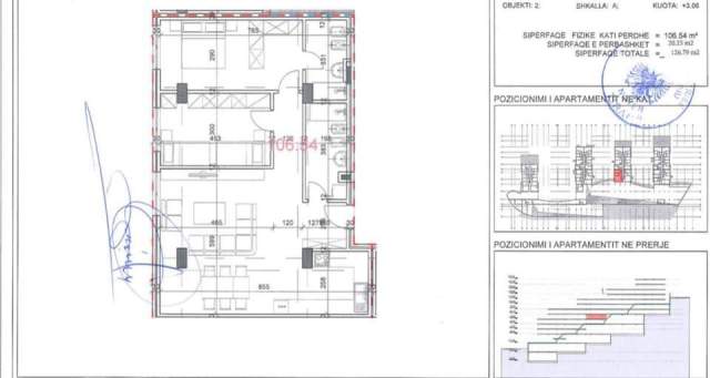 Tirane, shitet apartament 2+1 Kati 5, 131 m² 134.930  (Kodra e Diellit)