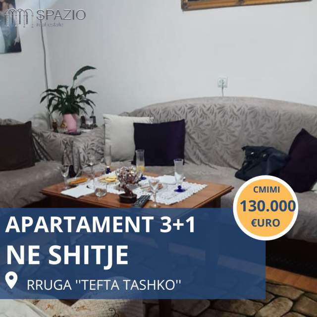 Tirane, shitet apartament 3+1 Kati 4, 100 m² 130.000 Euro (Rruga ''Tefta Tashko'')