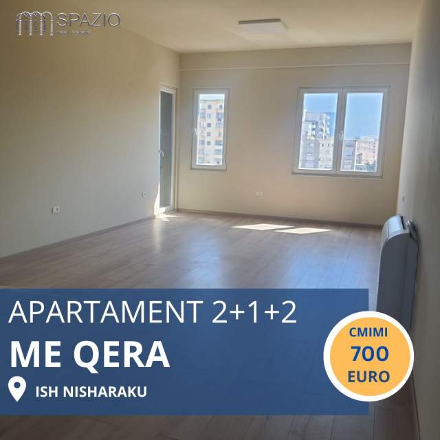 Tirane, jepet me qera apartament 2+1+BLK Kati 6, 110 m² 700 Euro (Ish Nisharaku)