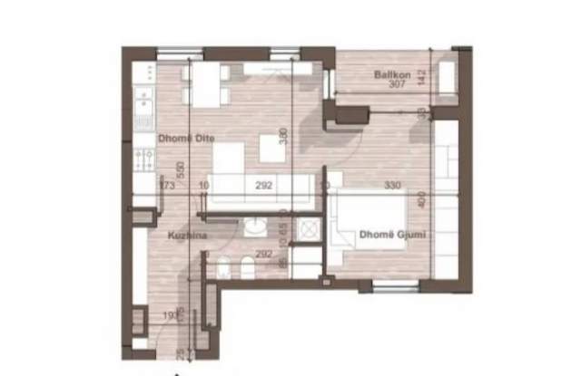 Tirane, shitet apartament 1+1+BLK Kati 5, 63 m² 47.500 Euro (Autostrada TR DR)