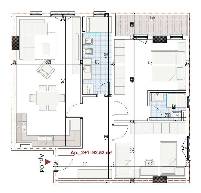 Tirane, shitet apartament 2+1, Kati 1, 107 m² 107,000 € (Paskuqan)