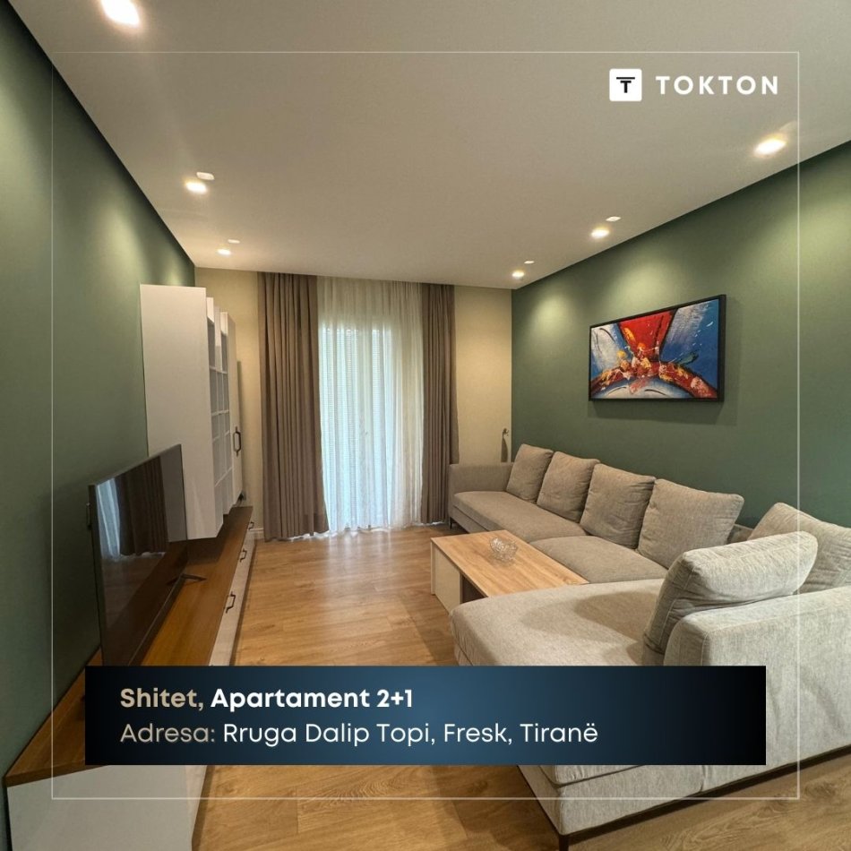 Tirane, shitet apartament 2+1 Kati 2, 102 m² 140.000 € (Fresk, Rruga Dalip Topi, Tiranë) TT 1308