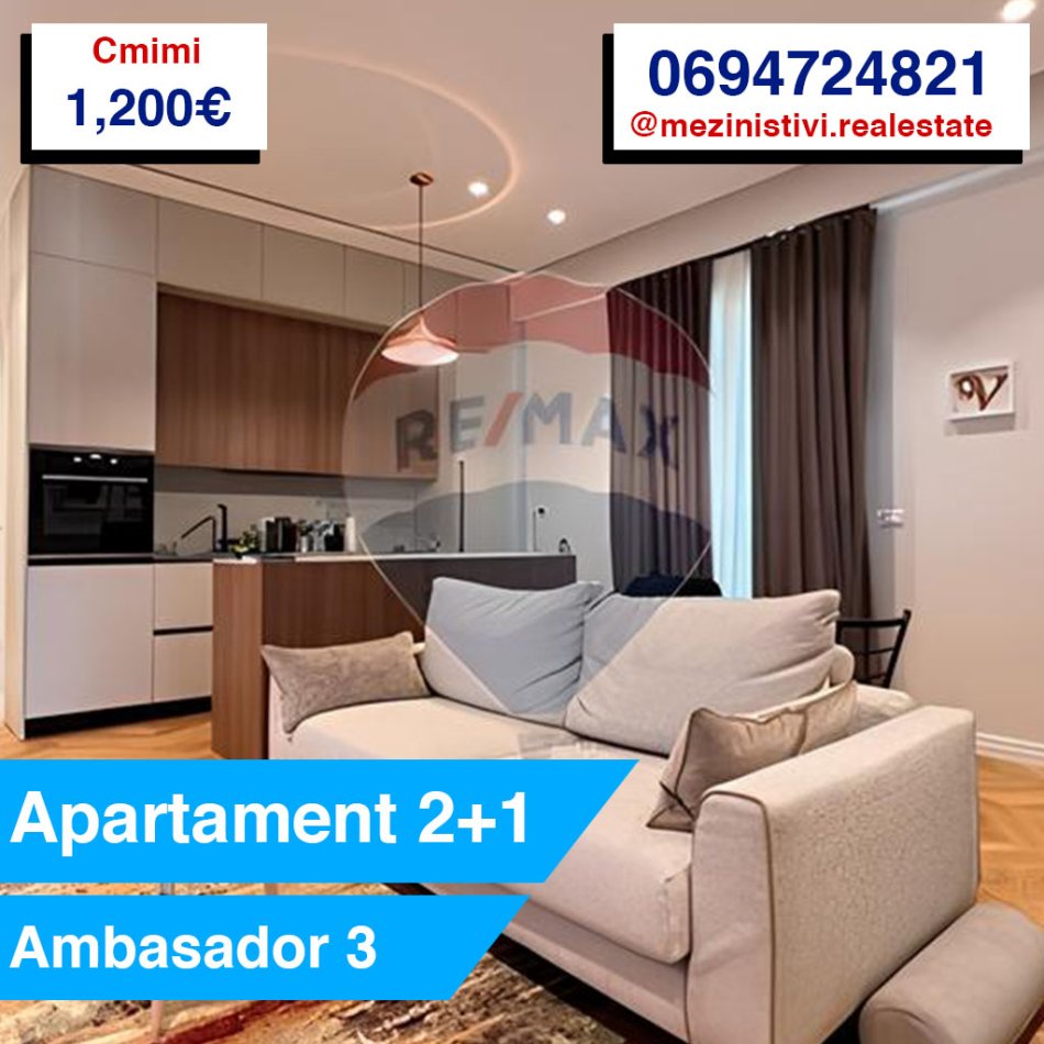 Tirane, jepet me qera 1+1 Kati 1, 65 m² 1.200 € (Prane stadiumit Air Albania)