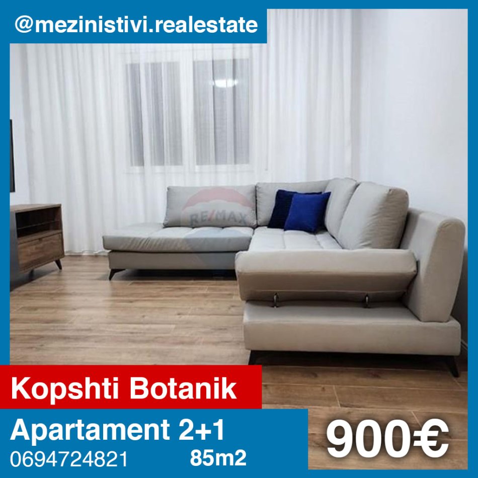 Tirane, jepet me qera 2+1 Kati 0, 85 m² 900 € (Prane Kopshtit Botanik)
