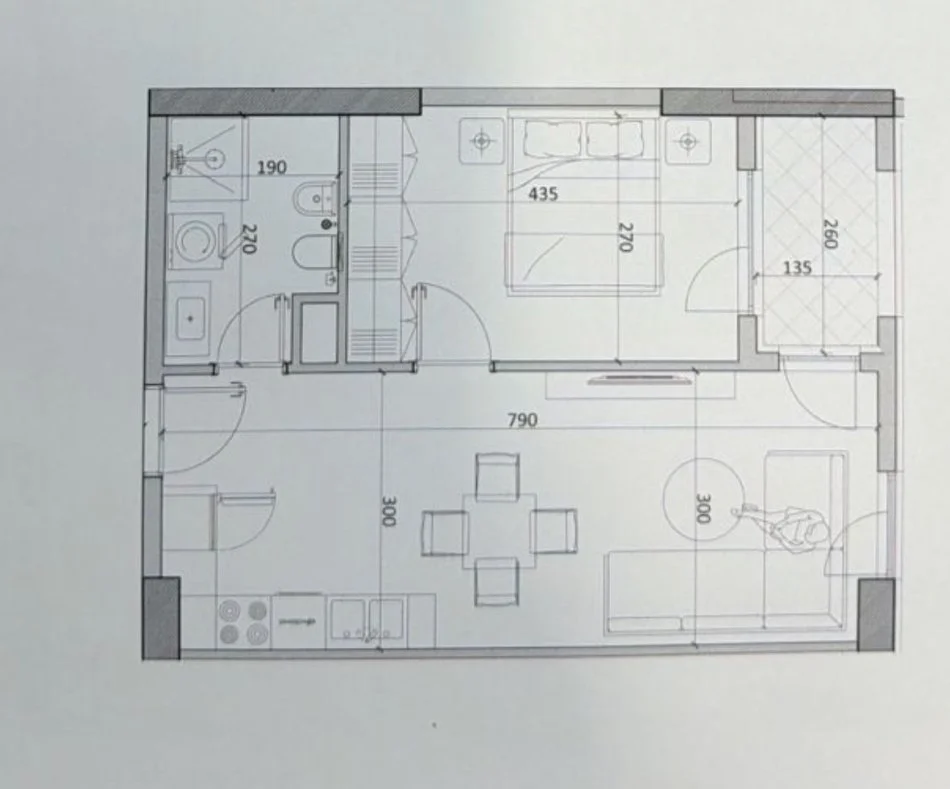 Tirane, shitet apartament 1+1 Kati 3, 59 m² 49.929 € (vanetino 4)