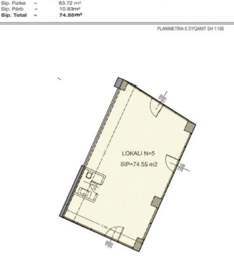 Tirane, shitet ambjent biznesi Kati 0, 75 m² 450.000 € (Bulevardi Migjeni)