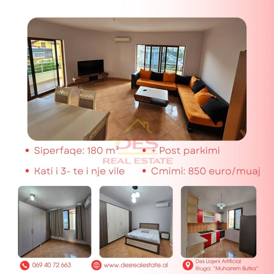 🏢JEPET ME QIRA APARTAMENT 3+1+2 , RRUGA “STAVRI THEMELI”, PERBALLE DELIJOGJIT