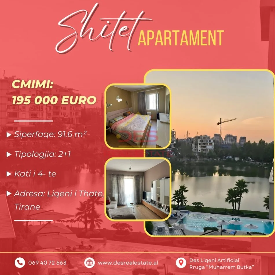 SHITET APARTAMENT 2+1, LIQENI I THATË, TIRANË
