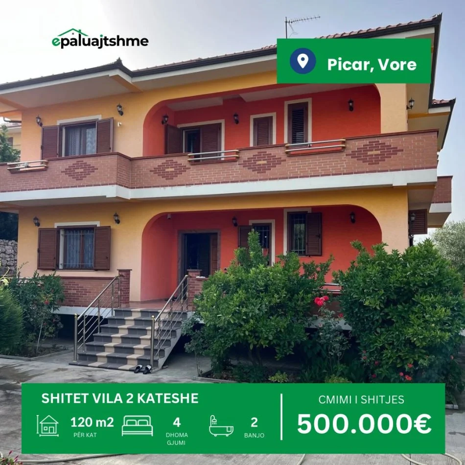 Tirane, shes Vile 2 Katshe Kati 2, 240 m² 500.000 € (Rruga Picar Vore)