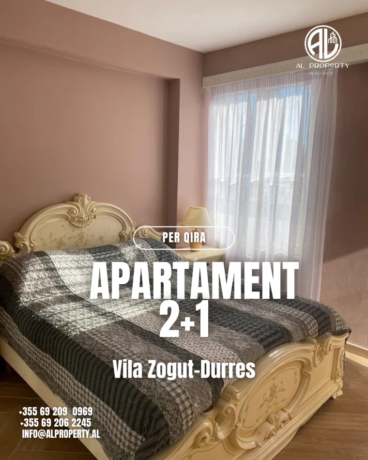 Durres, jepet me qera apartament 2+1+Ballkon Kati 2, 500 € 