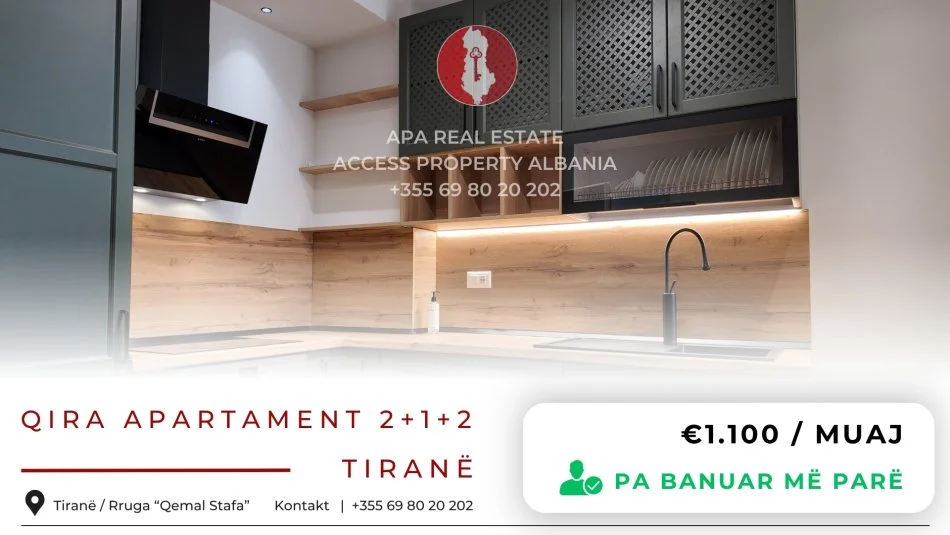 Tirane, jepet me qera apartament 2+1+Aneks+Ballkon , 105 m² 1.100 € (Rruga “ Qemal Stafa “ - Pranë “Qëndra Lincoln”)