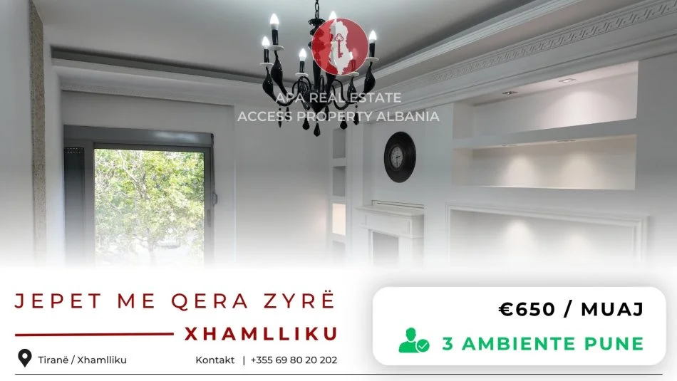Tirane, jepet me qera ambjent biznesi Kati 1, 120 m² 650 € (Rruga Xhanfize Keko - Xhamlliku)