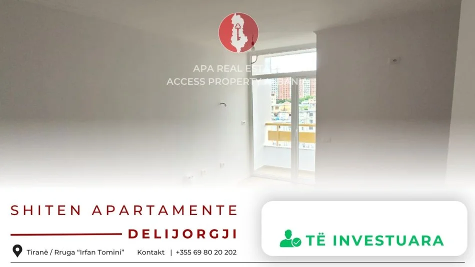 Tirane, shitet apartament 1+1+Ballkon Kati 7, 53 m² 115.000 € (Rr. Irfan Tomini – përballë Kompleksit Delijorgji, pranë Karburantit Kastrati)