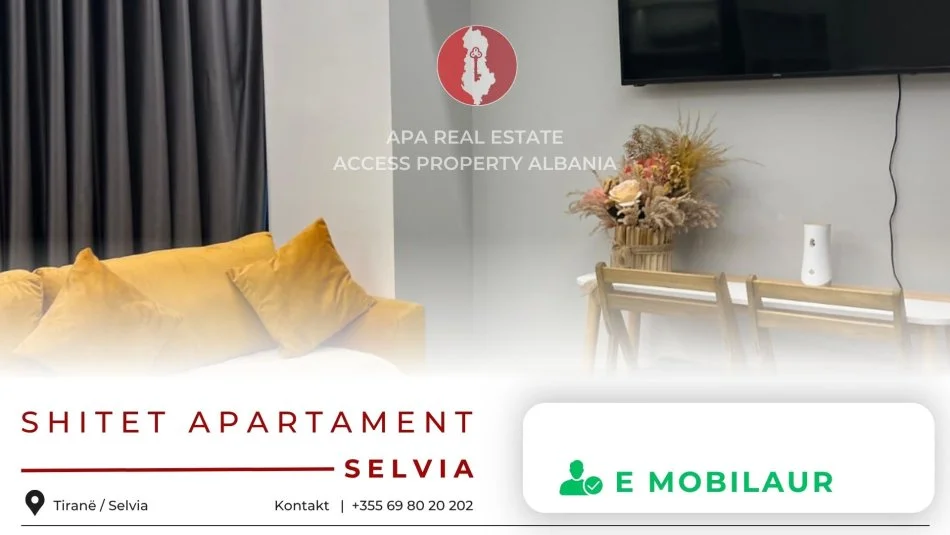 Tirane, shitet garsonier 1+1 Kati 5, 55 m² 