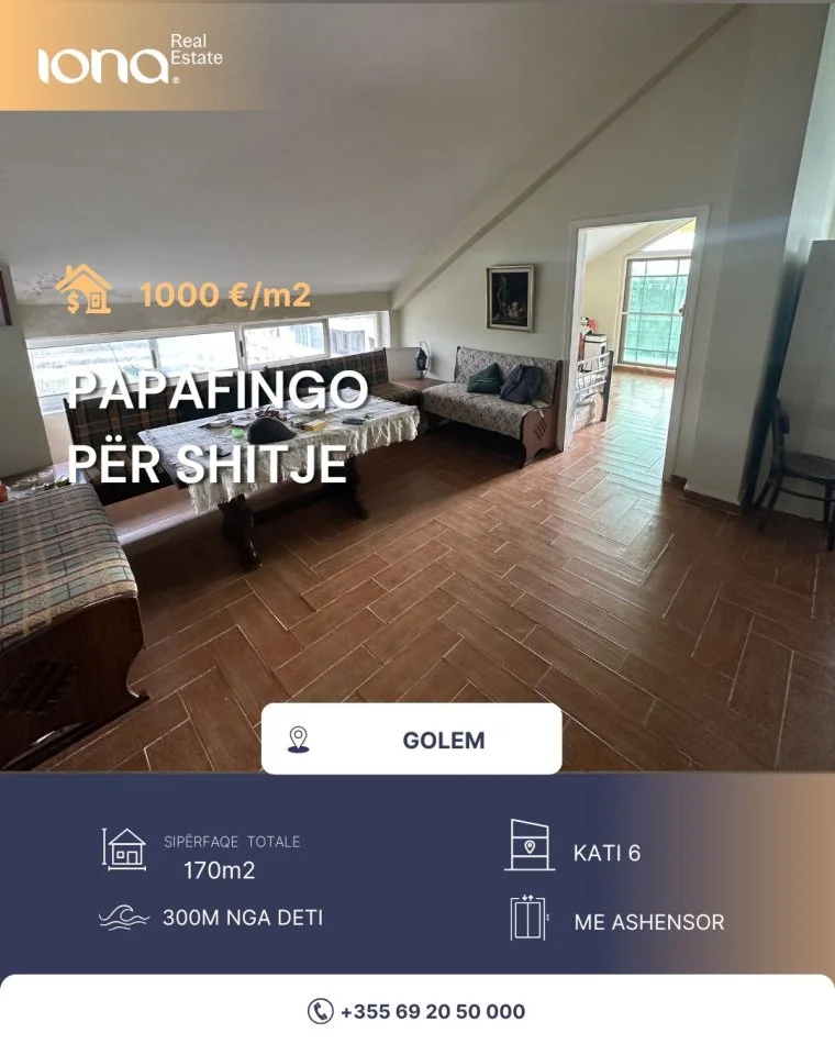 Golem, shitet apartament 2+2+Aneks+Ballkon Kati 6, 170 m² 170.000 €