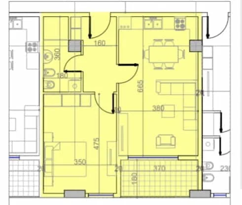 Tirane, shes apartament 1+1 Kati 5, 76 m² 91.700 € (Paskuqan)