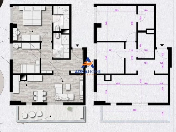 Tirane, shitet apartament 2+1+Ballkon Kati 9, 92 m² 175.750 € 