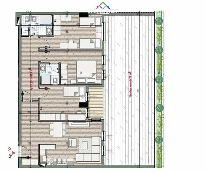 Tirane, shes apartament 3+1 Kati 0, 116 m² 144.000 € (Rruga Gryka e Kacanikut)