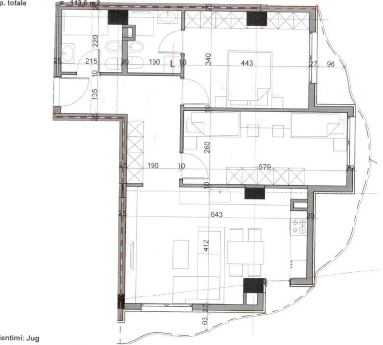 Tirane, shes apartament 2+1 Kati 2, 113 m² 142.000 € (Rruga Mehmet Gjevori)