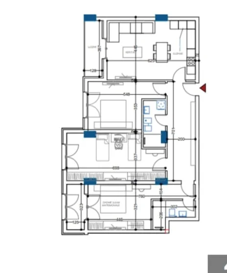 Tirane, jepet me qera apartament 3+1 Kati 6, 157 m² 206.000 € (Rruga Azem Galica)