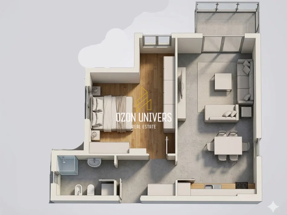 Tirane, shitet apartament 1+1+Ballkon , 76 m² 91.728 € (Paskuqan)