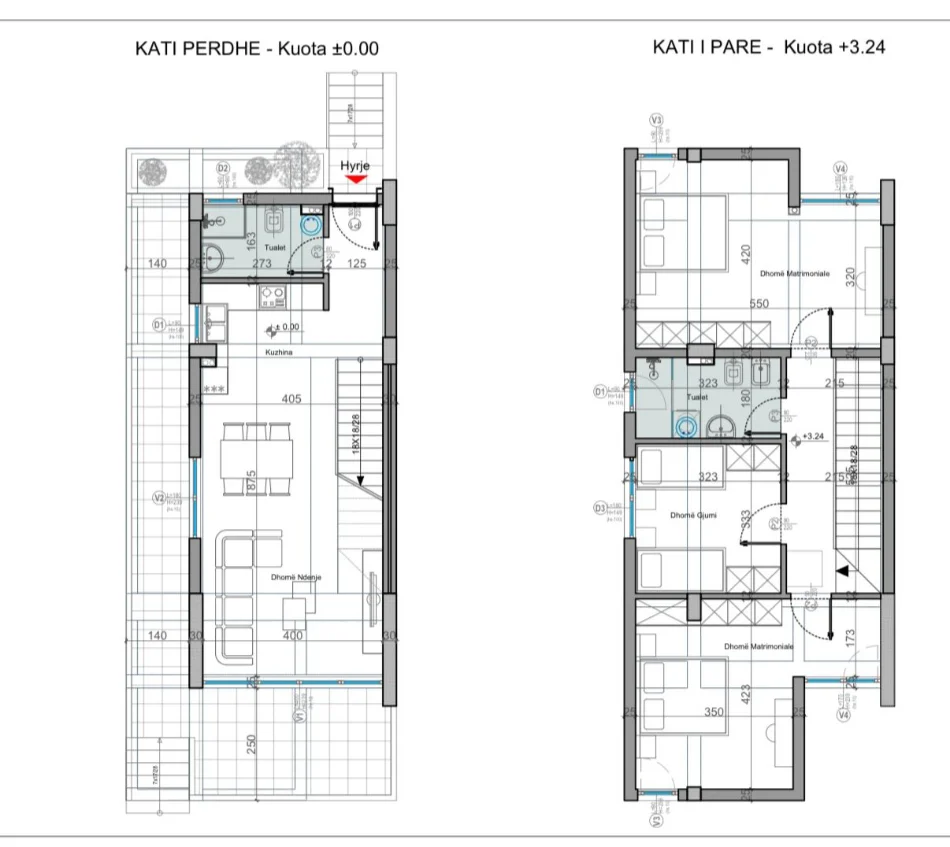 Gjiri Lalezit | Hamallaj, shitet Vile Vile 2 Katshe , 308 m² (gjiri i lalezit , hamallaj)