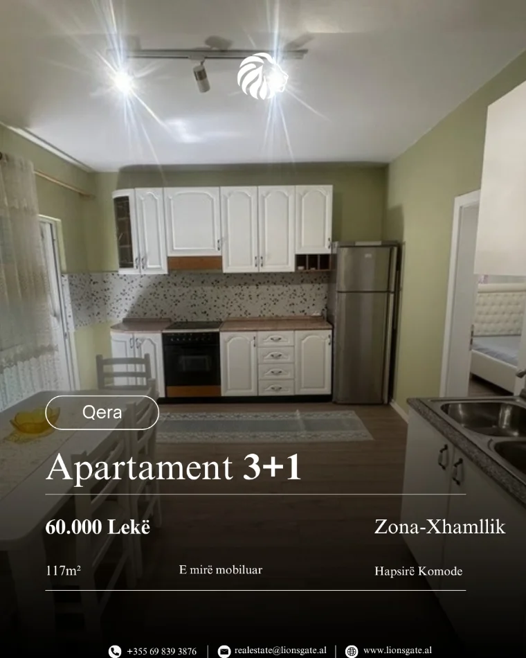 Tirane, jap me qera apartament 3+1 , 116 m² 600 € 
