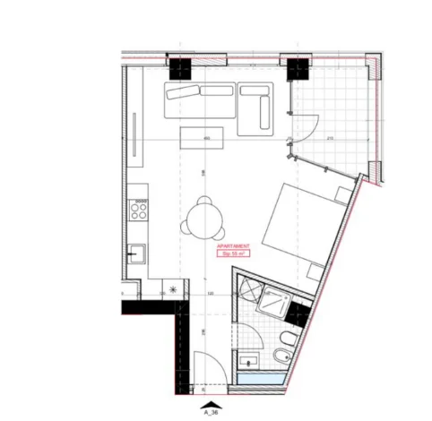 Tirane, shitet garsonier Studio Kati 8, 63 m² 73.082 €