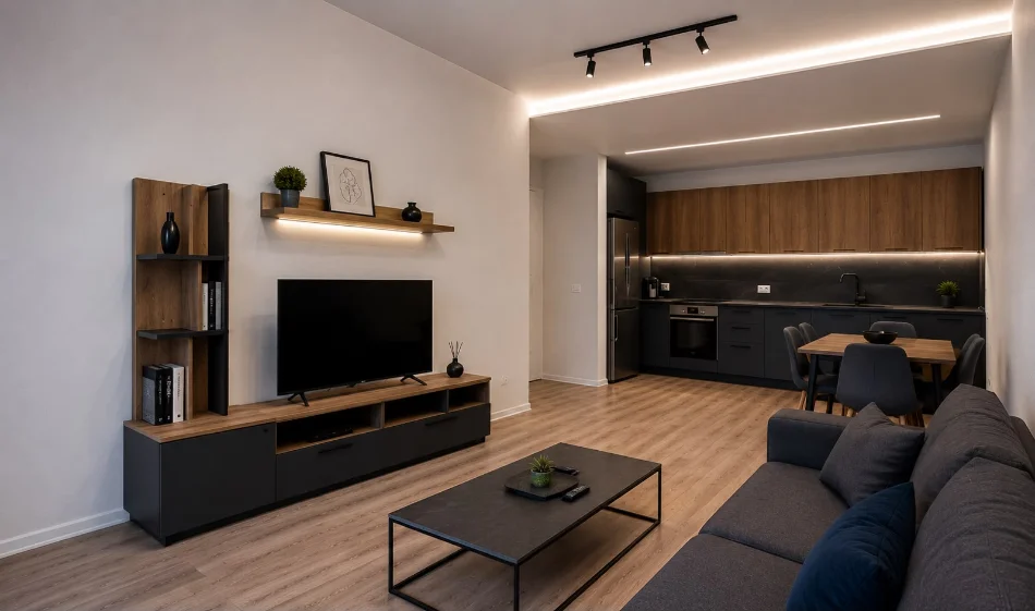 Tirane, jepet me qera apartament 1+1 Kati 4, 70 m² 600 € 