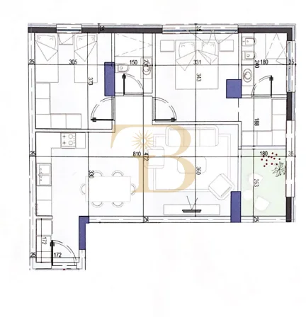 Tirane, shitet apartament 2+1+Ballkon Kati 10, 100 m² 262.000 € (komuna e Parisit)