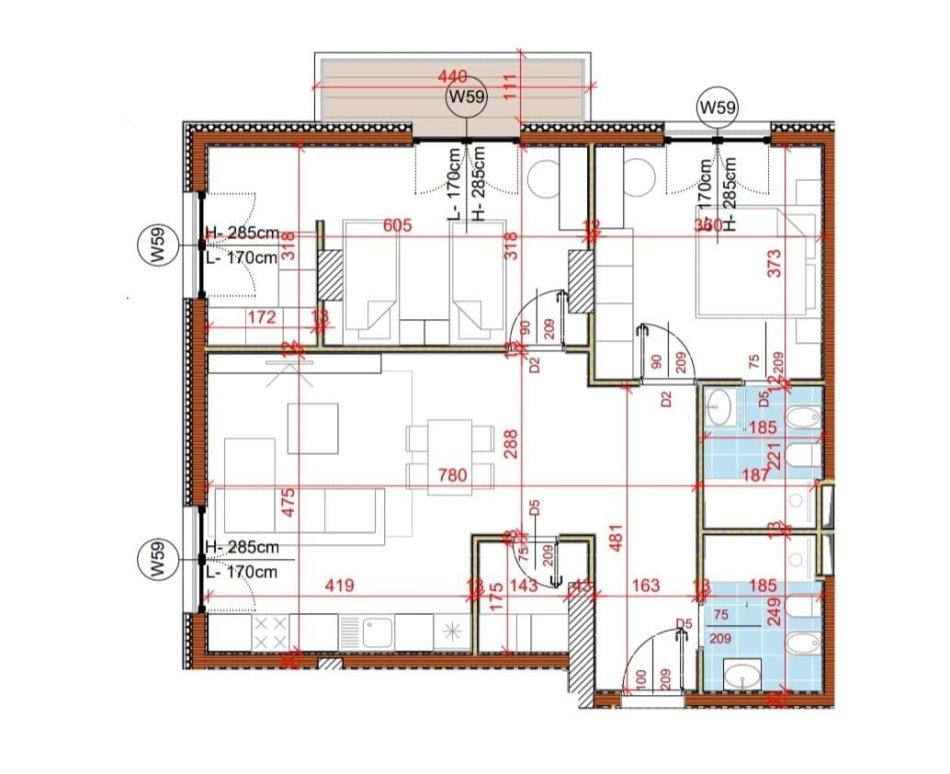 Tirane, shitet apartament 2+1+Ballkon , 108 m² 183.600 € (Bulevardi Bajram Curri)