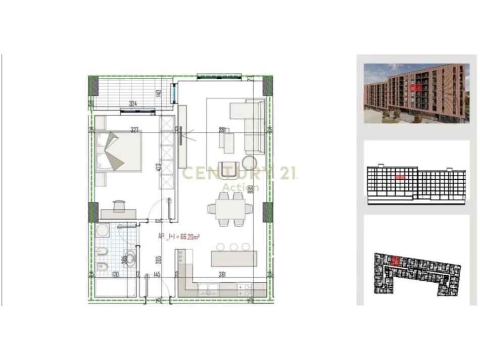 Tirane, shitet apartament 1+1 Kati 3, 76 m² (Tirana, Albania)