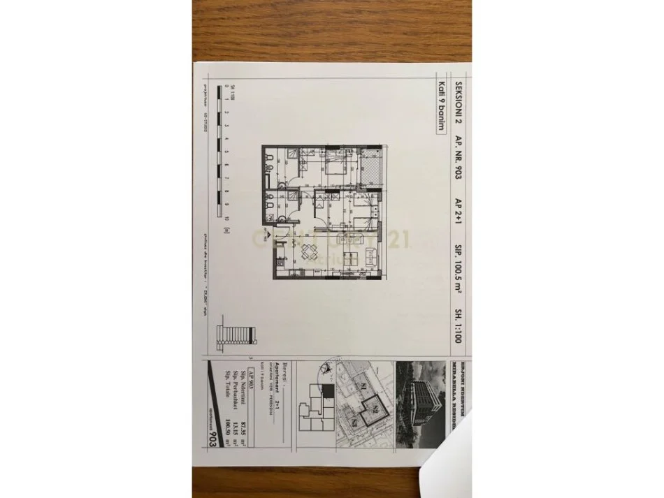 Tirane, shitet apartament Kati 9, 101 m² 155.000 € 