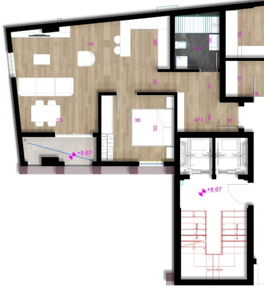 Tirane, shitet 1+1 Kati 2, 80 m² 224.000 € (Rruga e kavajes)