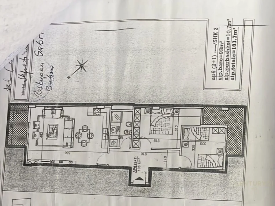 Tirane, shitet apartament Kati 6, 104 m² 135.000 € (Astir)