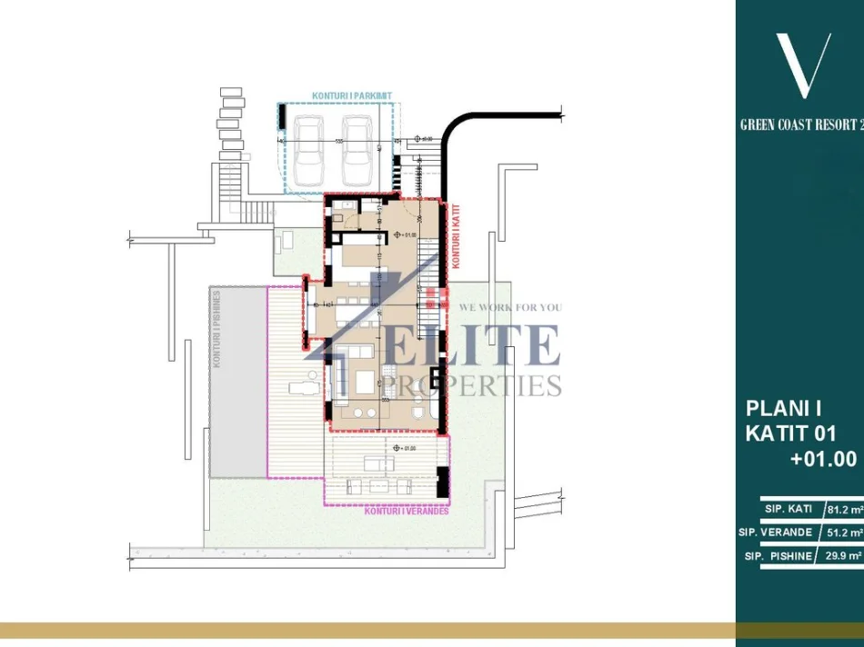 Dhermi - Palase, shitet Vile 4+1+Aneks+Ballkon , 298 m² 1.640.110 € (Green Coast Village)