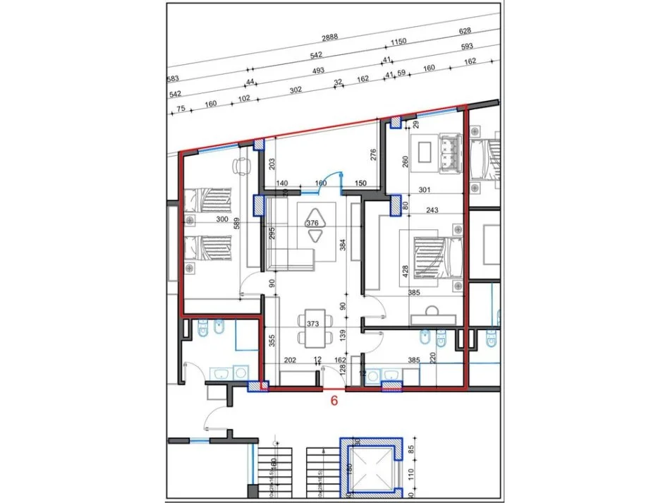 Tirane, shes apartament 2+1 Kati 5, 121 m² 127.000 € (Paskuqan)