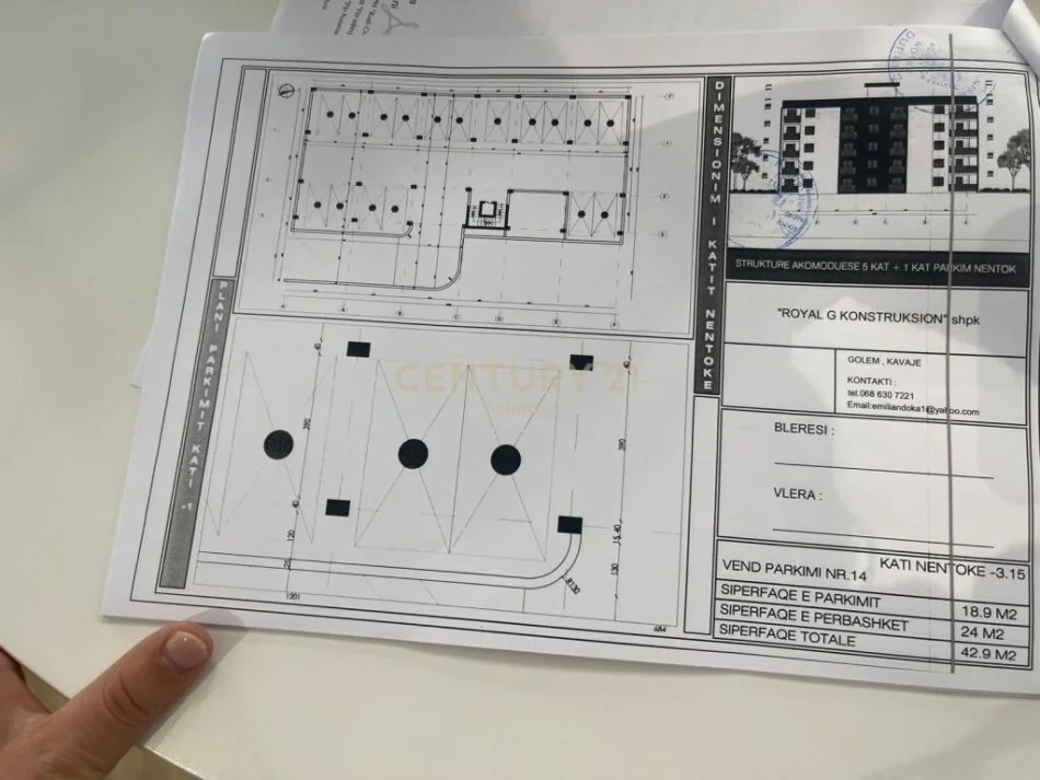 Durres, shitet apartament 1+1 Kati 3, 40 m² 63.000 € 