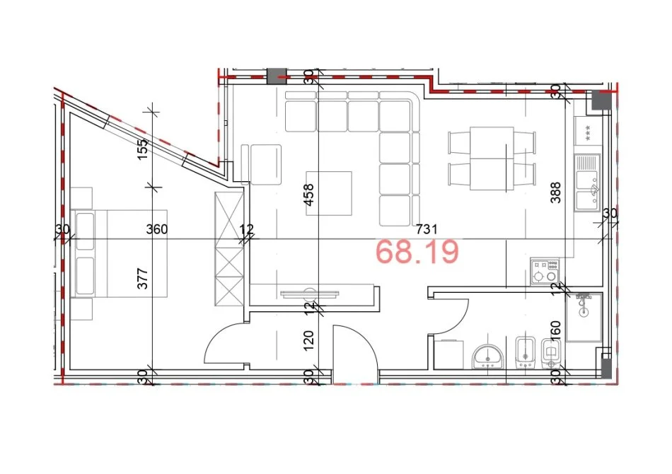 Tirane, shitet 1+1 , 81 m² 115.000 € (Kodra e Diellit)