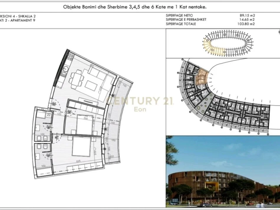 Durres, shitet apartament 2+1+Ballkon Kati 2, 104 m² (golem)