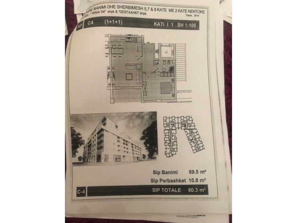 Tirane, shitet apartament 1+1 Kati 1, 80 m² 133.000 € (Xhanfize Keko)