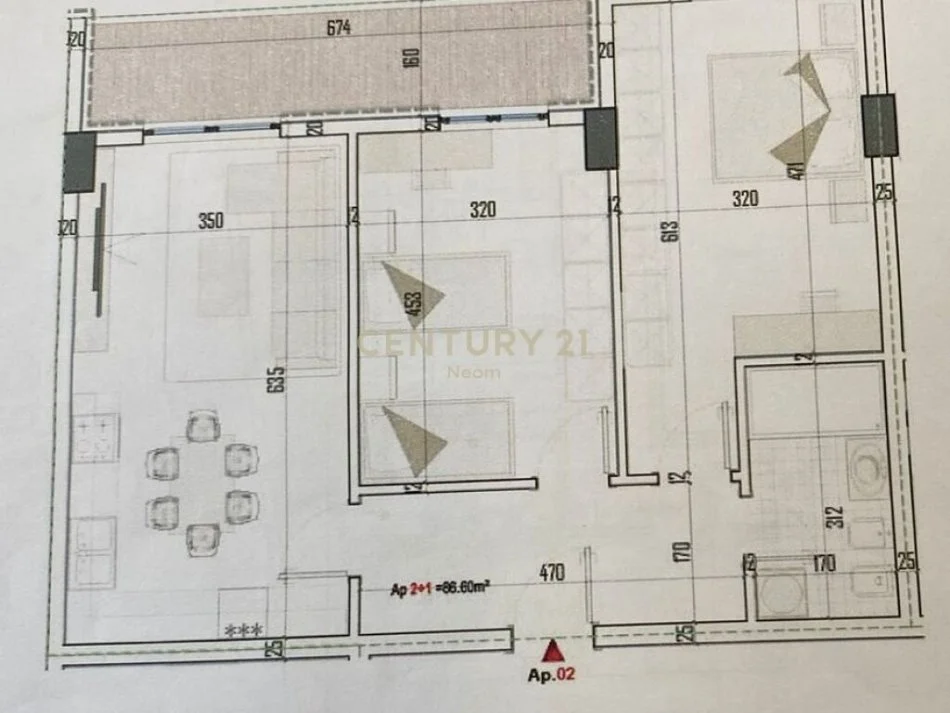 Tirane, shitet apartament 2+1+Aneks+Ballkon Kati 1, 100 m² 129.870 € (Neom110164)